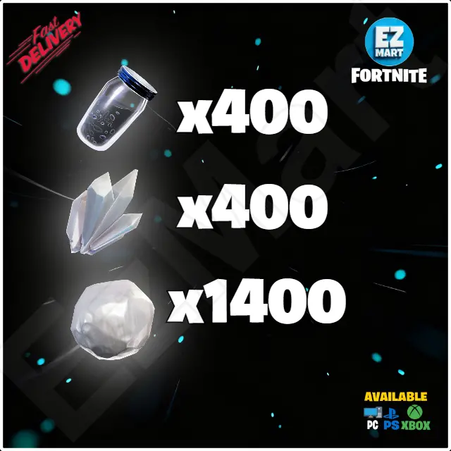 Floor Freeze Trap Kit 400 Quartz Crystal, 1400 Rough Ore, 400 Char-black Mineral Powder | PC-Xbox-PS | Fast Delivery