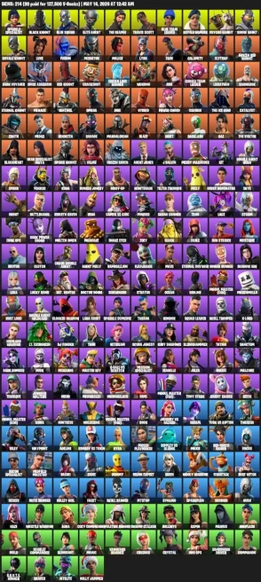 214 skins · Merry Mint Axe / Merry Mint Axe / Black Knight . Travis Scott 