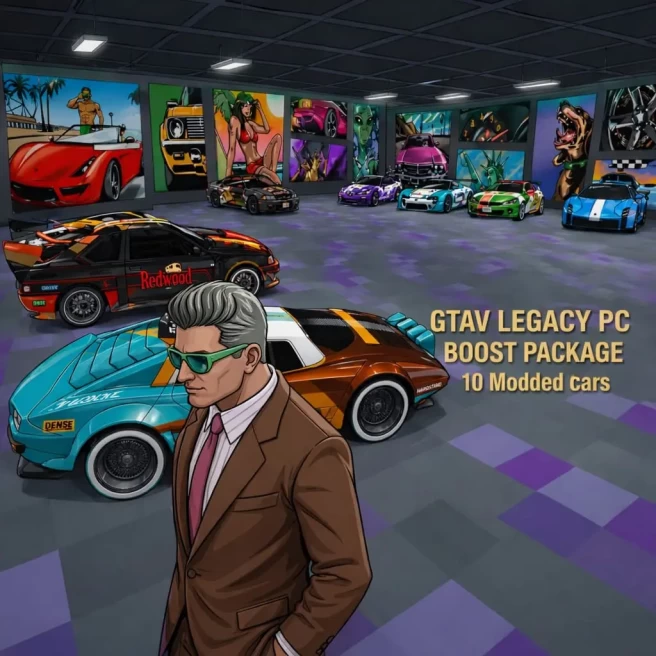 Rockstar GTA Legacy PC Boost | 10 Modded Cars