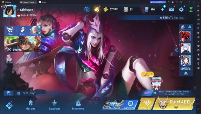Global | 87H 73S | MYTHIC Lu Bu, LNY Guan Yu, Legend, AoT Eren, Mikasa, Jing, EVENT EXCLUSIVE | TakeMail Check SS HOK399B