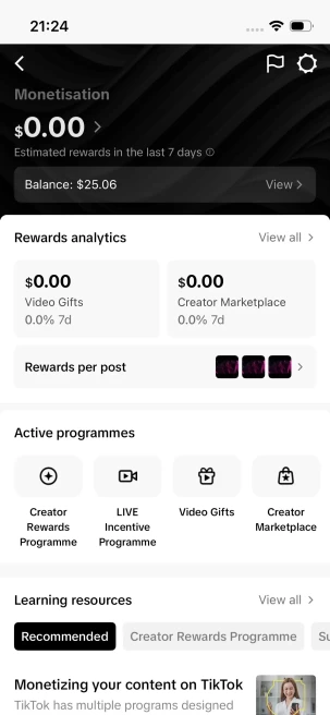 BIG BALANCE/ Monetized 63K Real Followers+710K Real Likes Account/ Creator Rewards Program Activated/ Full Access