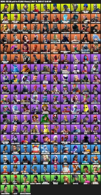 183 skins · Black Knight / Leviathan Axe / Floss / Take The L . Sparkle Specialist