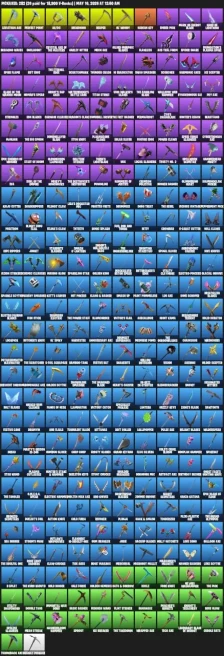 263 Skins  Black Knight / Leviathan Axe / Floss / Take The L . Sparkle Specialist     