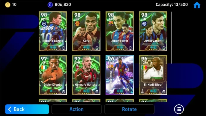 Android|PW 3156|Epic Baggio,Cafu,Ferrer,Zanetti,Drogba,Batistuta,Shevchenko,Hazard|SHW Rashford,Messi |2026|Check SS EFB1659B