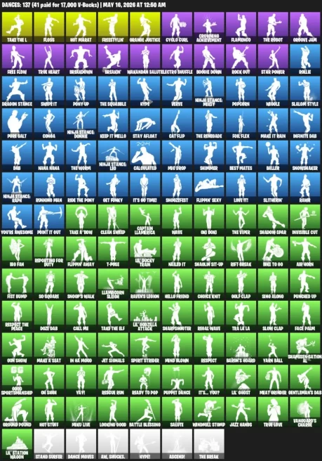 131 skin ·    Black Knight / Leviathan Axe / Floss / Take The L . Sparkle Specialist     