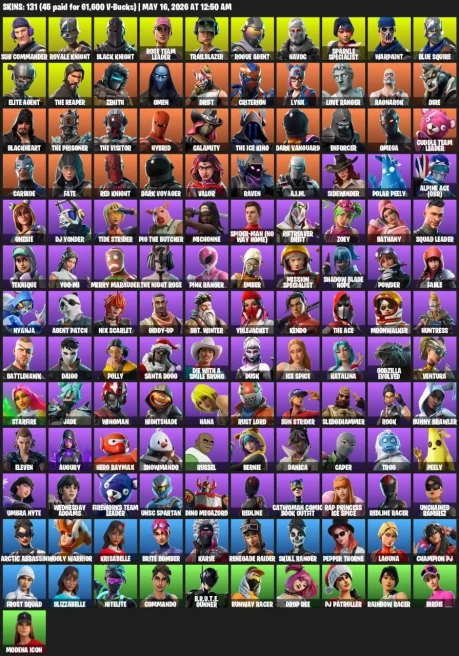 131 skin ·    Black Knight / Leviathan Axe / Floss / Take The L . Sparkle Specialist     