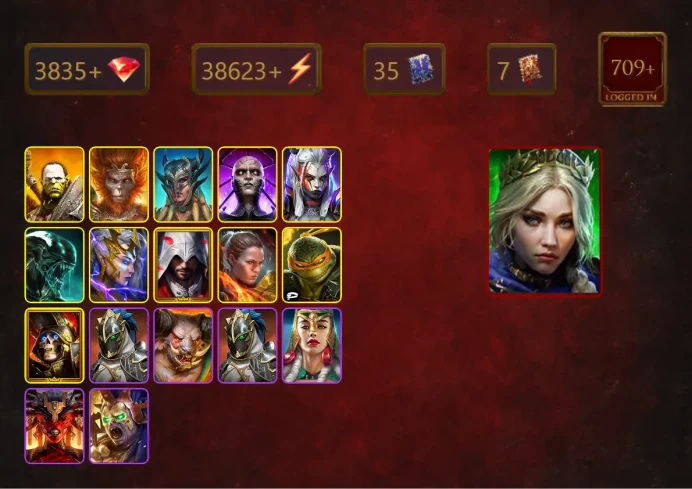 [STARTER]Teodor+Joan the Luminant+Artak+Wukong+Scyl+Visix+Xenomorph+Deliana+Ezio Auditore+Ronda+Michelangelo+Deathknight+38Epics