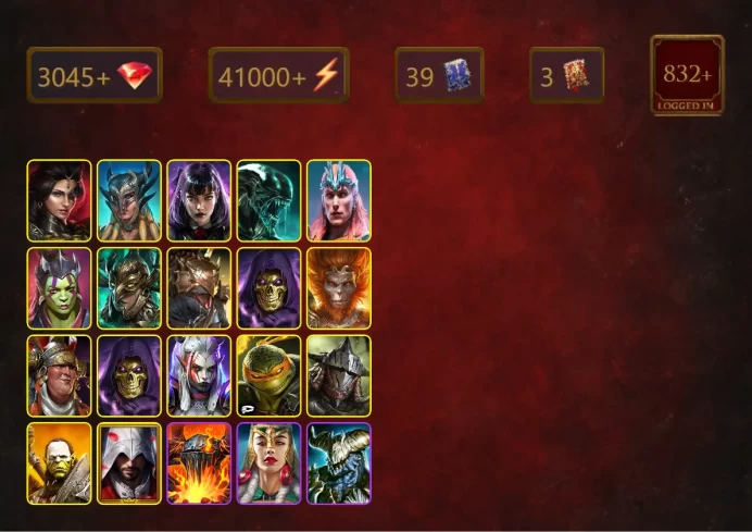[STARTER]Krisk+Bayek+Adelyn+Scyl+Alice+Xenomorph+Loki+Kreela Witch-Arm+Leminisi the Gold-Wing+Skeletor+Wukong+41Epics