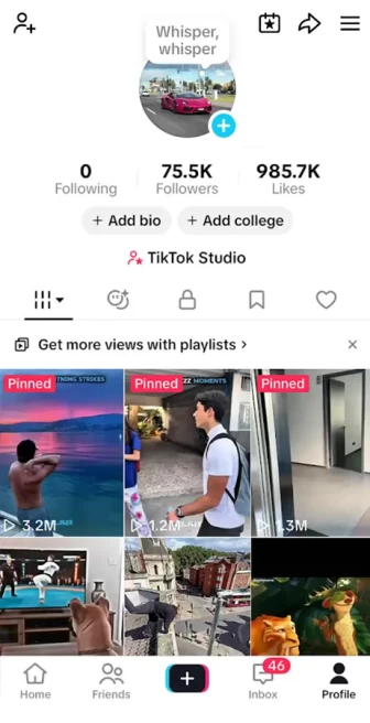 Instanly Delivery/ Monetized 75K Real Followers+985K Real Likes Account/ Creator Rewards Program Activated/ Full Access