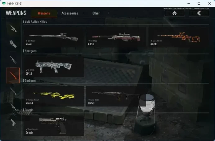 Mobile | LV 52 | SV 9.8 M | CV 6.6 M | SS AX50, Lava AR-30, Red Line P90, Yellow Suomi, RL Set | More Check SS AB493B