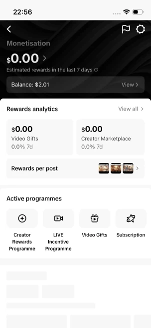English Content/ Monetized 24K Real Followers+370K Real Likes Account/ Creator Rewards Program Activated/ Full Access