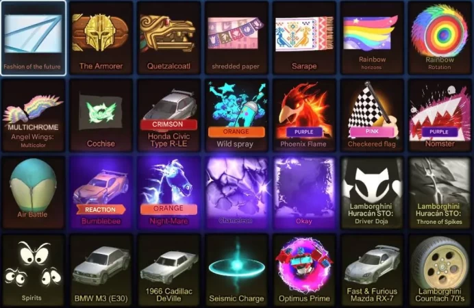 RL260 // ACCOUNT WITH  Skyline + 8 DLC, Fennec, Civic, 3 BM + inventory + 1 LVL  (K)