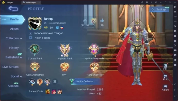 Global|Hero 61|Skin 54|Junior|SainSaiya Badang|9th Fanny|Blazing Aldous|Meowkin Julian|Epic YSS ,Lancelot|More Check SS ML2095B