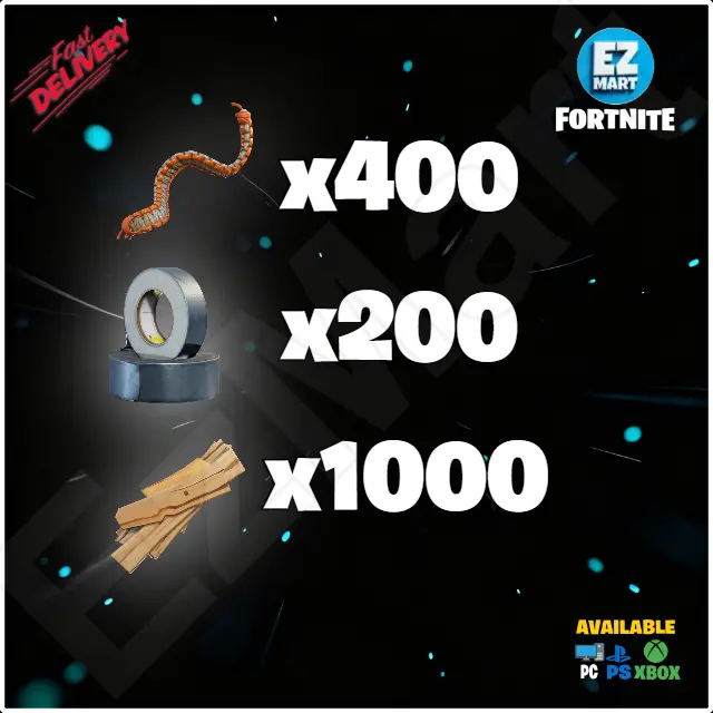 Wooden Floor Spikes Trap Kit 400 Carved Twine, 200 Duct Tape, 1000 Planks | PC-Xbox-PS | Fast Delivery