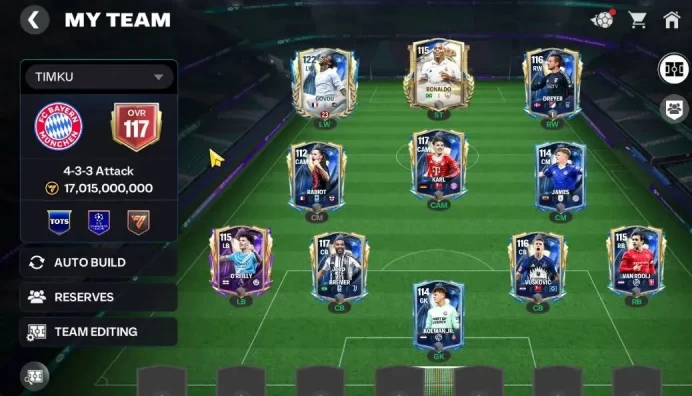OVR 117/17B Value|3,7K Gems|Van Dijk,Bellingham,Sidney Govou (Semi-Maxed Out),Ronaldo,Etc|44M Coins|Log EA|FCM779