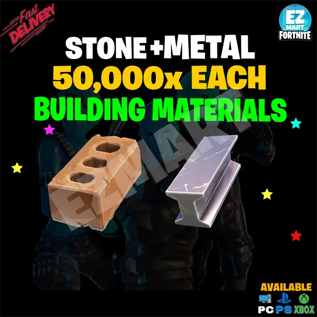 50,000 Each Metal+Stone | PC-Xbox-PS | Fast Delivery