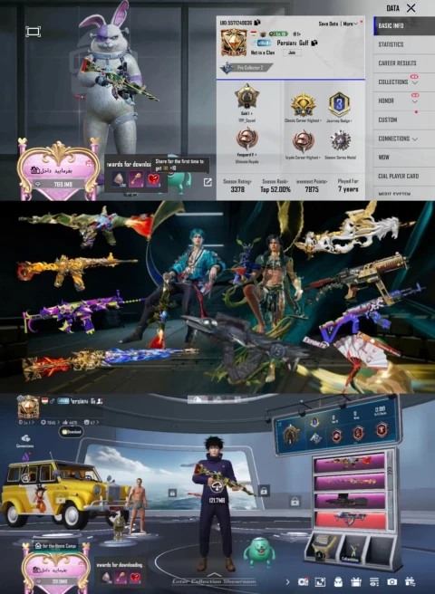 IOS Android - Level 77 - M416 Roaring Lvl 6 - M416 Crimson Skyblade Lvl 1 - 8 Guns Kill message - 3 Set Oltemate - 1670