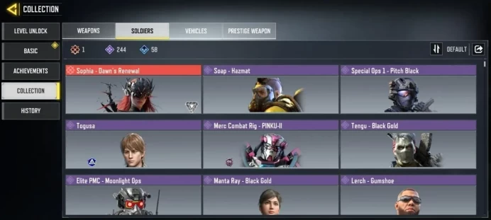 iOS Android - Level 400 - Sophia - Mytich 3 -  Legendery 15 - Epic 544 - 1683
