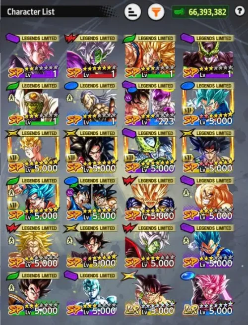 B196-IOS+Android-Meta-2 LR Full Red Star(Goku Black+Bardock)+UL Zamasu+Good Equipment+19 Legends Limited+LF Goku Black Red Star+Good Team Rank P