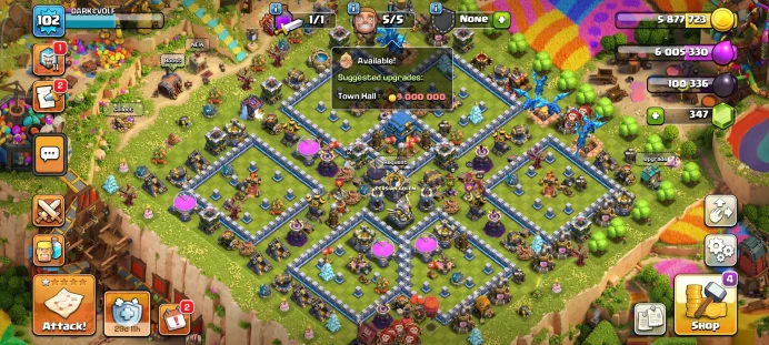 Th 12 Max & Change Name 1000 Gems & LVL 102 & Equipment Epic 2 & Medal League 195 & Defence Max| Heroes Max