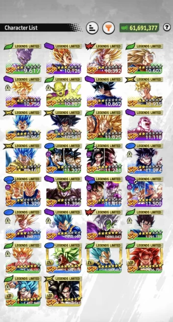 B207-IOS+Android-Meta-9 UL(Gogeta v2+Rose+Gogeta v1+S Vegito+Majin)+2 LR(Black+Broly)+30 Legends Limited+Vip Equipment+Team Black+Fusions+SS4 Go