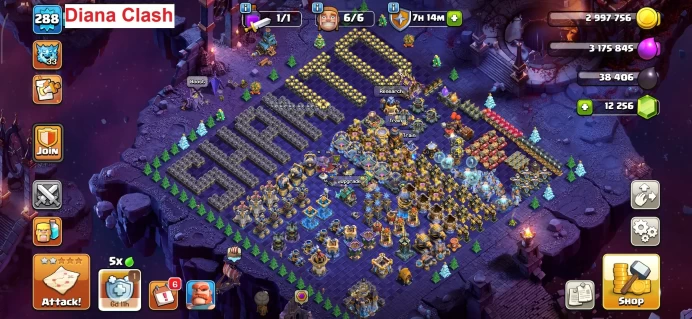 TH18-XP288-50% off in-app purchases in the Supercell Shop -96% Max -12K Gems -6 Max Heroes -4 Skinmaps -Bangladesh Location -1 Max Builder Appre