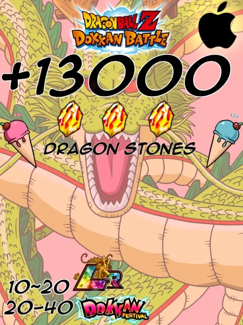  13 000K-14 000K DS  Dragon Ball Z Dokkan Battle GLOBAL [IOS] INSTANT DELIVERY 