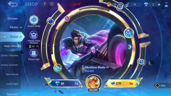Global|Skin 273|Renowned|Collector Natalia|Collab Vale+Badang+Cyclops|Saber Rafaela+Freya+Johnson|More Check SS ML2099B