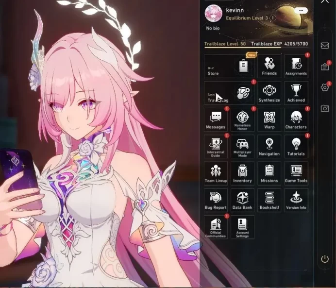 Asia|TL50|9 Limited|[Cyrene+Sign,Acheron,Dante,Archer,Robin,Hyacine,Firefly,Seele,Ruan Mei]|MC Male|Take Mail|Check SS|HSR7352