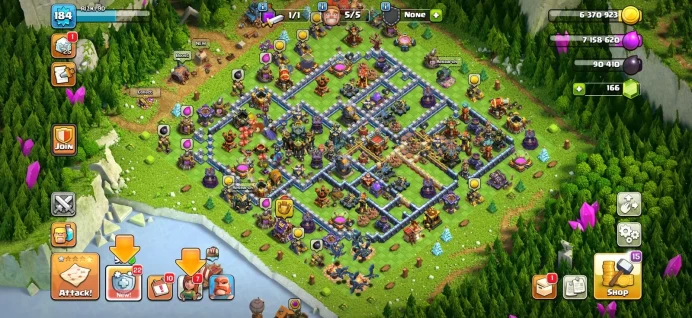 Town hall 17 Xp 184, 3 equipment epic max, free change name,C6339