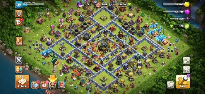 Town hall 17 Xp 139, 7 equipment epic, free change name, C6340