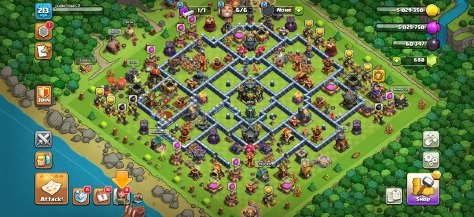 Town hall 17 Xp 213, 10 equipment epic, C6341