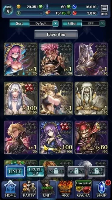 GLOBAL|Rank 9|Top Tier Unit [Telestio God of Ruin,Ascended Roland,Goddess Lilaha,Etc]|2 UR 6 SSR Ark|Code Only|LC1314