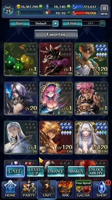 GLOBAL|Rank 25|Top Tier Unit[SM Sera,SS Lenius,Arkh KoD,EG Seadrael,Telestio,Lonardo,A Roland,Etc]| 10 UR 1 LR Ark|Code|LC1308