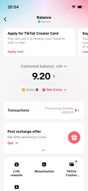 Big Balance/ Monetized 57K Followers+1.4M Likes Account/ Creator Rewards Program Activated/ Full Access