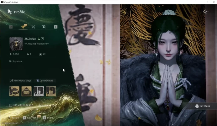 GLOBAL|Lv95|2 HC|GS 30K|Abyss Conqueror|7,9K Jade|Return of Spring Set|Mask of Longevity|Female MC|100% Oddty|Netease(WWM1156)
