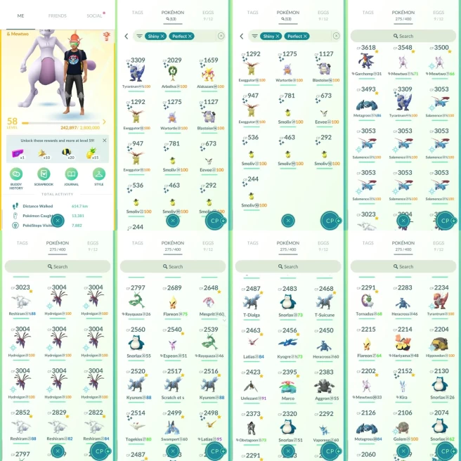 AC1128 Instinct |x24 3000CP |x68 2000CP | x13 SHUNDO Tyrantrum Blastoise | x4 Mewtwo x2 Latias (x1 Shiny) Kyogre x2 Rayquaza x4 Reshiram Melmeta