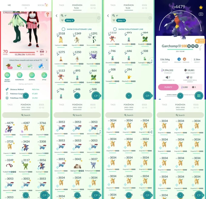 AC1503 -lv 70 Valor | x126 3000CP | x390 2000CP | x216 Legendary | x14 SHUNDO | x191 shiny | x155 100IV | Shiny x7 Legendary | 3000cp+ x47 Garch