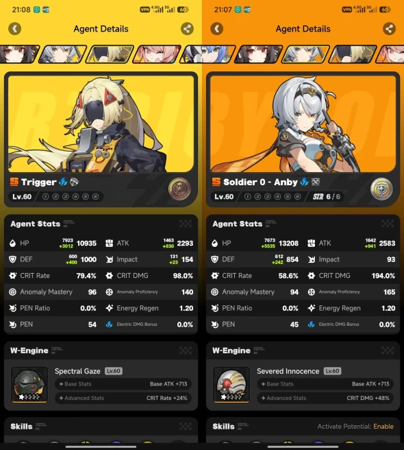 All platform - EU - Level 58 - 25 Character 12 5'Star - 8 Engine 5'star - 7 Bangboo 5'Star - Miyabi - Promiea - Sunna - Lucia - Zhao - 1678 