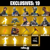 [PC/XBOX/PSN/NTD] 54 SKINS | FLOSS | TAKE THE L | TRAVIS SCOTT | THE REAPER | BLUE SQUIRE | ROYALE KNIGHT | ELITE AGENT | MAKO | TIDY