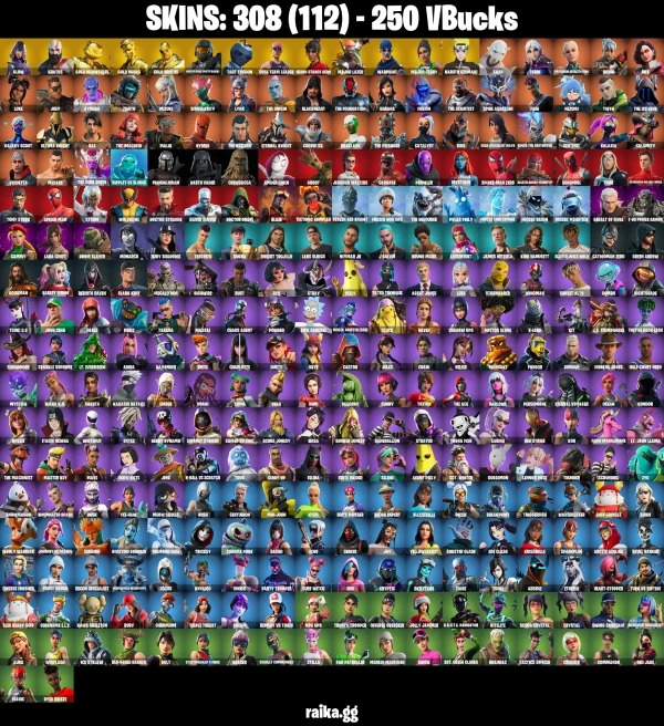[PC/PSN/XBOX/NTD] 308 SKINS | GLOW | LEVIATHAN AXE | KRATOS | ROSE TEAM LEADER | GOLD MIDAS | REAPER | TART TYCOON | TAKE THE ELF | RAGE 