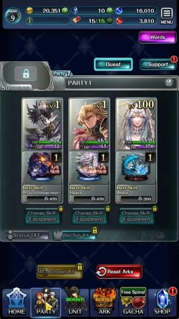 GLOBAL|Rank 9|Top Tier Unit[Demon Lord Judecca-Samekh,Ascended Roland,Goddess Lilaha]| 2 UR 8 SSR Ark|Code|LC1311