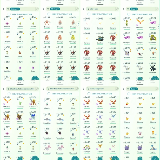 2316 Level 73 2016. Coin x10800 Eternatus Legends/Ultra Beasts 100 x23 Shundo x64
