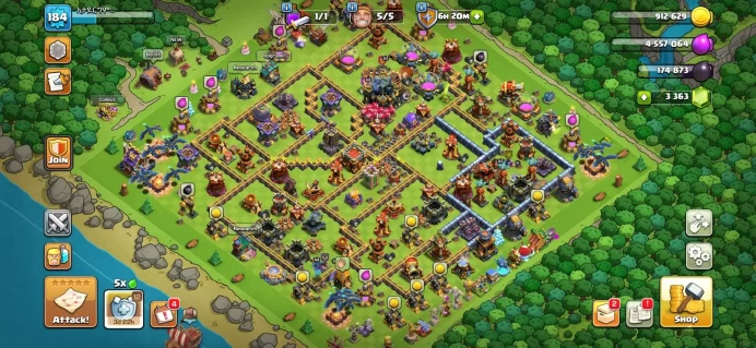 Town hall 17 Xp 184, 14 equipment epic, 1520 medals cwl, C6352