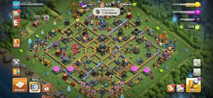 Town hall 17 Xp 223, 2135 medals cwl, 13 equipment epic, C6353