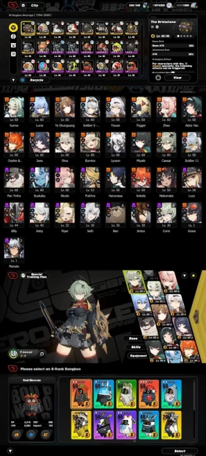 All platform - EU - Level 59 - 33 Character 20 5'Star - 9 Engine 5'Star - 10 Bangboo 5'star - Miyabi - Ye Shunguang - Sunna - Jane - Yixuan - Lu