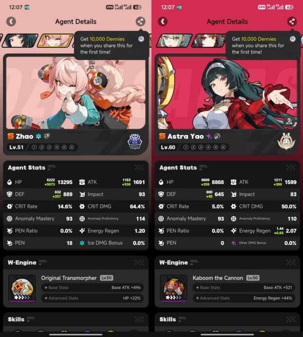 All Platform - EU - Level 51 - 19 Character 6 5'Star - 2 Engine 5'Star - 2 Bangboo 5'star - Sunna - Ye Shunguang - Astra Yao - Zhao - 1713