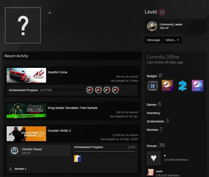 CS2 Prime 2259 hours+9Medals(2016-2017-2018-2020-2023 Service Medal/Premier Season One Medal/5Y/Loyalty Badge/Global Off Badge)