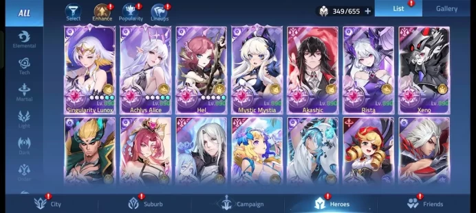 MLA713: All Platform - Lv 611 - Vip 12 - SV 30178 - Power 58086M - 133 Awakened - 37 Skins Epic - 18 UR
