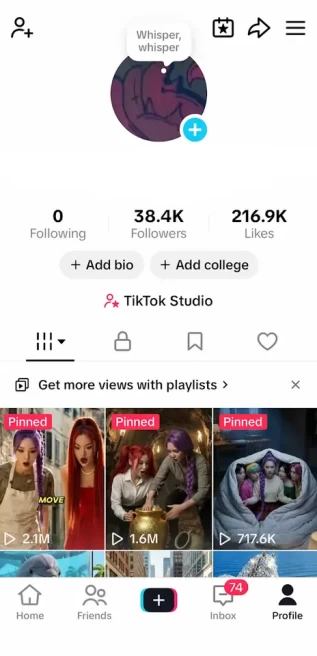 Instanly Delivery/ Monetized 38K Real Followers+216K Real Likes Account/ Creator Rewards Program Activated/ Full Access